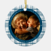 Foto Pset Blue Memorial Two Keramisch Ornament (Voorkant)