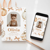 Foto Pumpkin Verjaardag Uitnodiging