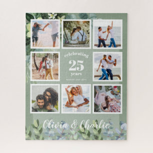 FOTO puzzel bruiloft Jubileum groen thema
