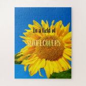 Foto Puzzle in een Field of Sunflower Legpuzzel (Verticaal)