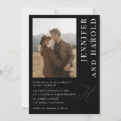 Foto QR Code Ampersand Zwart Alles in een bruiloft Kaart (Voorkant)