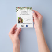Foto qr code beauty make-up kerst promotie flyer (Hand)
