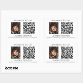 Foto QR code Bedrijf Bedrijf Rechthoekige Sticker (Vel)