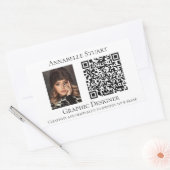 Foto QR code Bedrijf Bedrijf Rechthoekige Sticker (Envelop)