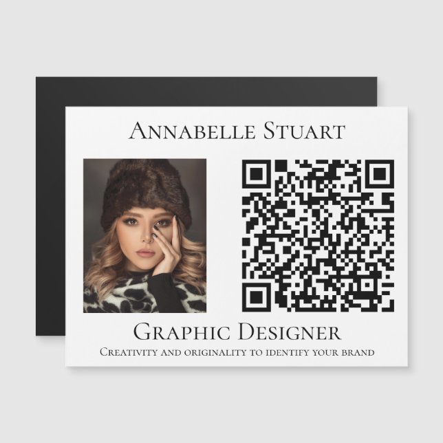 Foto QR-code Bedrijf Bedrijfsnaam Groot (Voorkant / Achterkant)