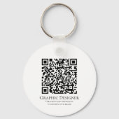 Foto QR-code Bedrijf Bedrijfsnaam Groot Sleutelhanger (Achterkant)