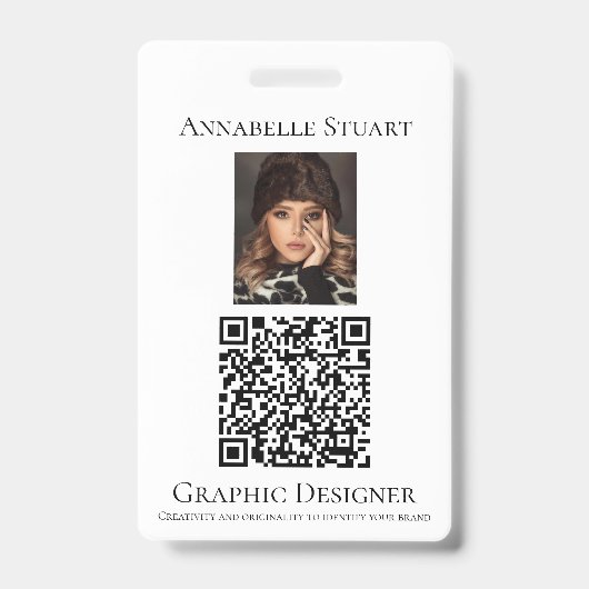 Foto QR-code Bedrijf Groot Badge (Voorzijde)