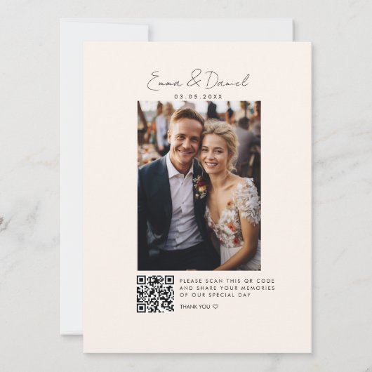 Foto QR-code Beige Trouw Galeriekaart (Voorkant)