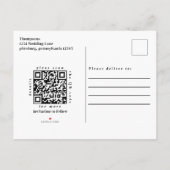 Foto QR Code Bewaar de datum Classic Elegant Aankondigingskaart (Achterkant)