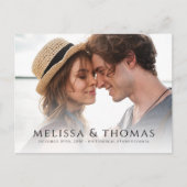 Foto QR Code Bewaar de datum Classic Elegant Aankondigingskaart (Voorkant)