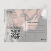 Foto QR Code Bewaar de datum Moderne Typografie Briefkaart (Achterkant)