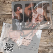 Foto QR Code Bewaar de datum Moderne Typografie Briefkaart