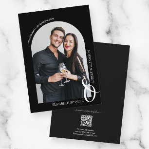 Foto QR Code Black Weddenschap Save The Date