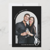 Foto QR Code Black Weddenschap Save The Date (Voorkant)