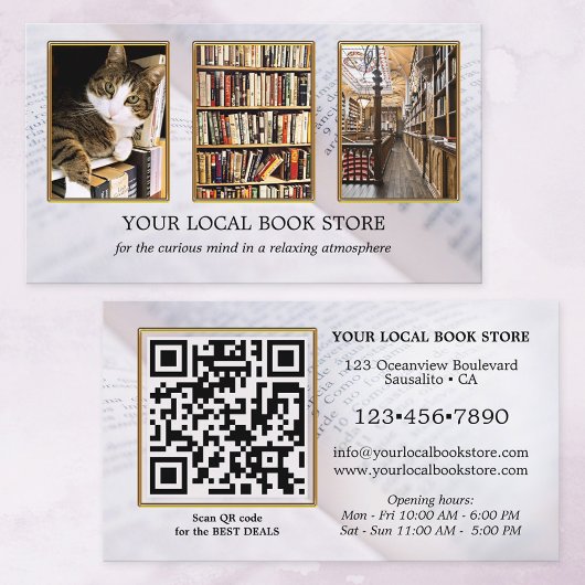 Foto QR-code Boeken Retail Bedrijfskaart Visitekaartje
