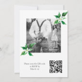Foto QR Code Boho Sinaasappel Blossom Wedding Kaart (Achterkant)