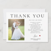 Foto QR code bold typografie bruiloft Bedankkaart (Voorkant)