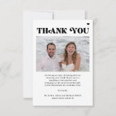 Foto QR code bold typografie bruiloft Bedankkaart (Voorkant)