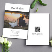 Foto QR-code Bruiloft Bewaar de datum Save The Date