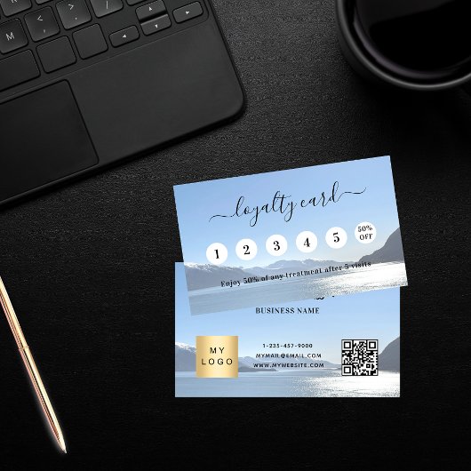 Foto qr code business logo klantenkaartje