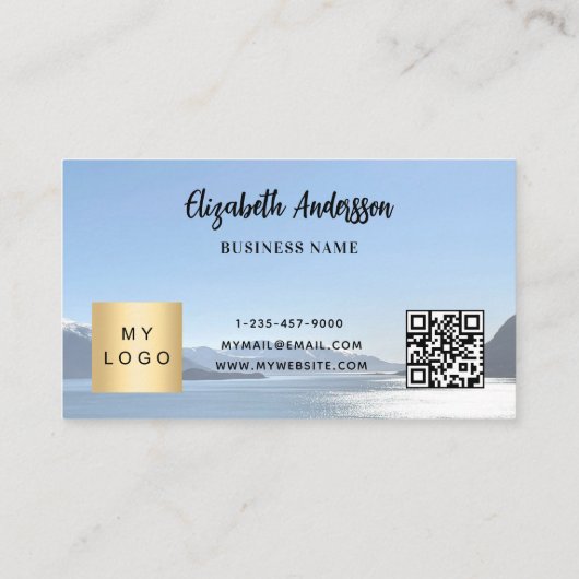 Foto qr code business logo klantenkaartje (Achterkant)