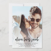 Foto QR Code Casual bruiloft Kaart (Voorkant)