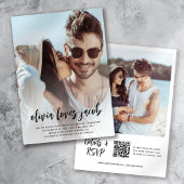 Foto QR Code Casual bruiloft Kaart