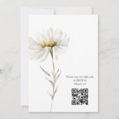 Foto QR Code Daisy Wedding Kaart (Achterkant)