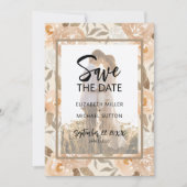 Foto QR Code Floral Weduwen sparen de Datum Save The Date (Voorkant)