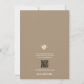 Foto QR Code Floral Weduwen sparen de Datum Save The Date (Achterkant)