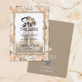 Foto QR Code Floral Weduwen sparen de Datum Save The Date