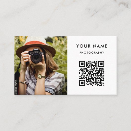 Foto QR-code, Fotograaf Fotografie Bedrijf C Visitekaartje (Voorkant)