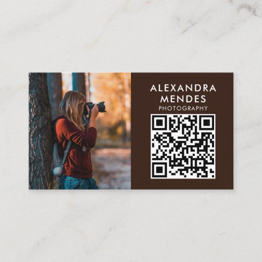 Foto QR Code, Fotograaf Fotografie Visitekaartje (Voorkant)