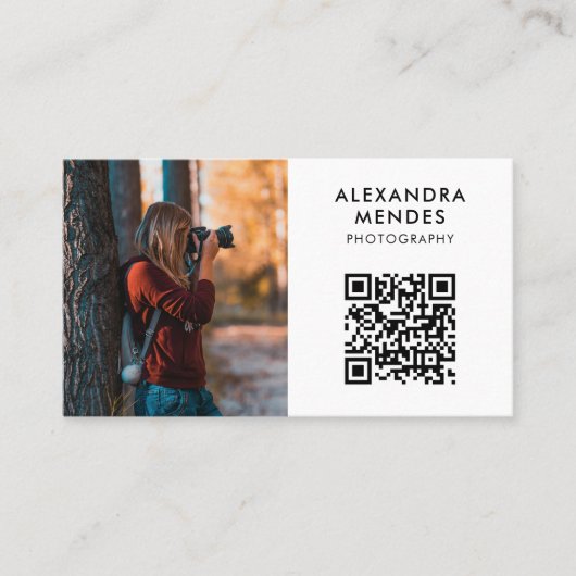 Foto QR Code, Fotograaf Fotografie Visitekaartje (Voorkant)