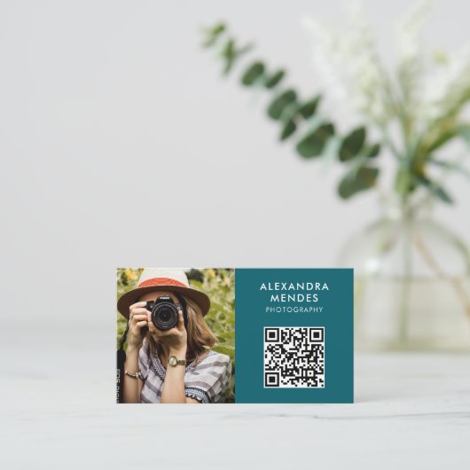 Foto QR Code, Fotograaf Fotografie Visitekaartje (Staand voorkant)