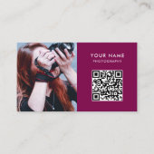 Foto QR Code, Fotograaf Fotografie Visitekaartje (Voorkant)
