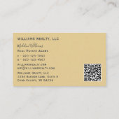 Foto QR Code Gold Real Estate Agent Visitekaartje (Achterkant)