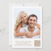 Foto QR Code Goud Witte Achtergrond Vellum Overlay Kaart (Achterkant)