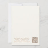Foto QR Code Gouden Crème Achtergrond Vellum Overl Kaart (Achterkant)