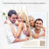 Foto QR Code Gouden Crème Achtergrond Vellum Overl Kaart
