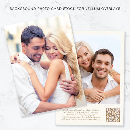 Foto QR Code Gouden Crème Achtergrond Vellum Overl Kaart