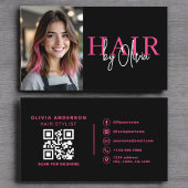 Foto QR Code Haarstylist Typografie Visitekaartje