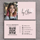 Foto QR Code Haarstylist Typografie Visitekaartje