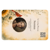 Foto QR-code herdenkingsmagneet 'Ter nagedachtenis Magneet (Horizontaal)