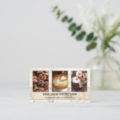 Foto QR-code Koffie Winkelen Visitekaartje (Staand voorkant)