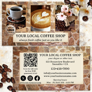 Foto QR-code koffiezaak visitekaartje