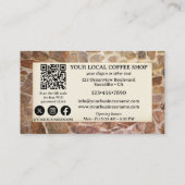 Foto QR-code koffiezaak visitekaartje (Achterkant)
