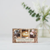 Foto QR-code koffiezaak visitekaartje (Staand voorkant)