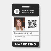 Foto QR CODE logo collectieve werknemer-ID Badge (Voorzijde)