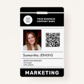 Foto QR CODE logo collectieve werknemer-ID Badge (Voorkant)